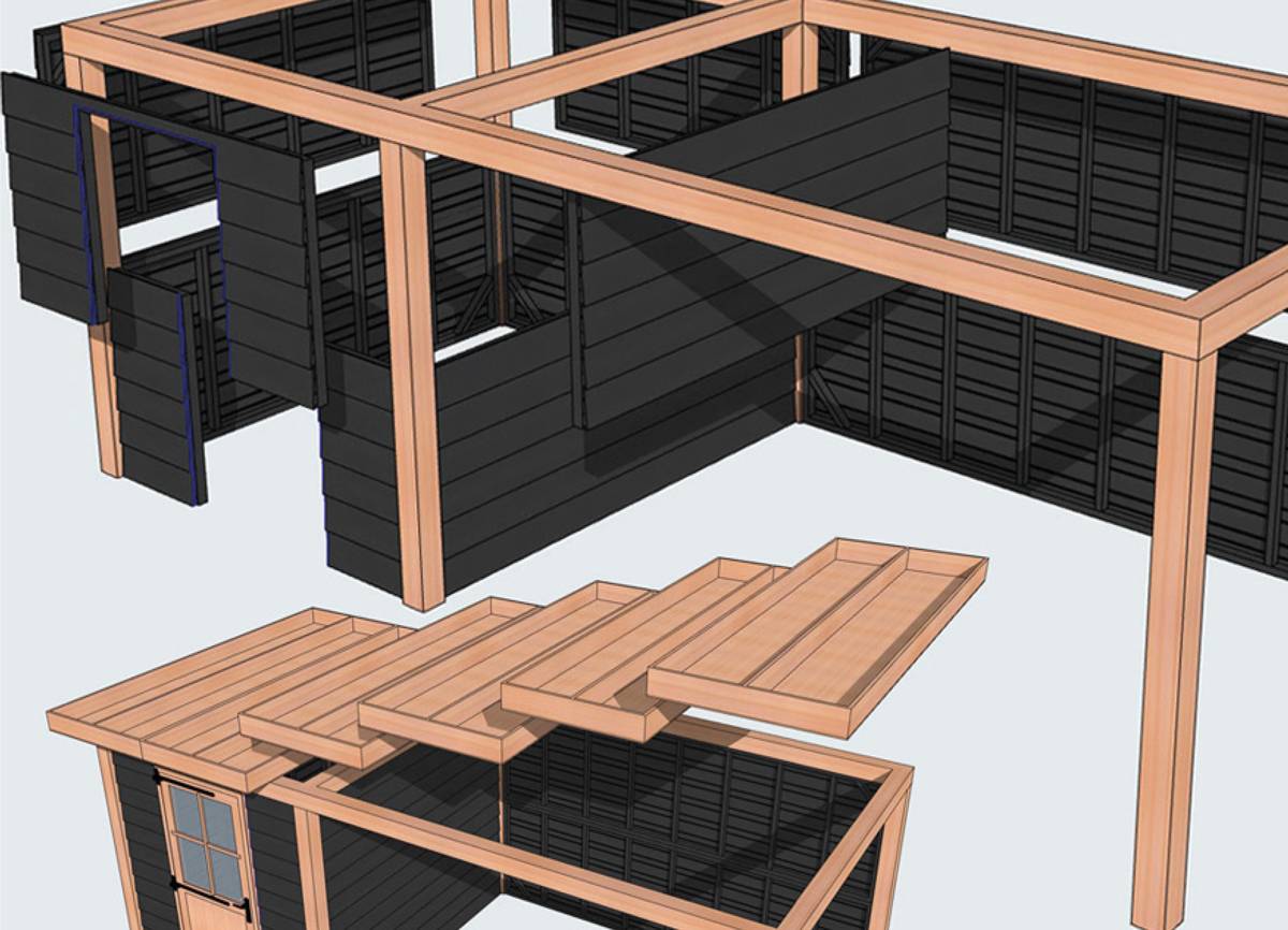 Prefab bouwpakket van Moduhout
