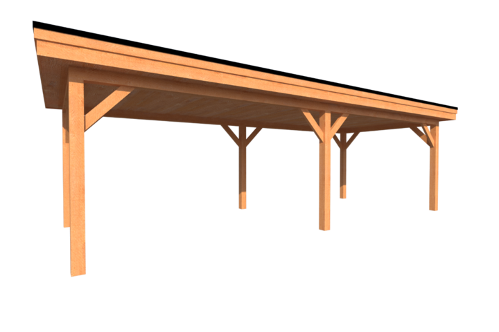 Houten carport plat dak 800 x 300cm