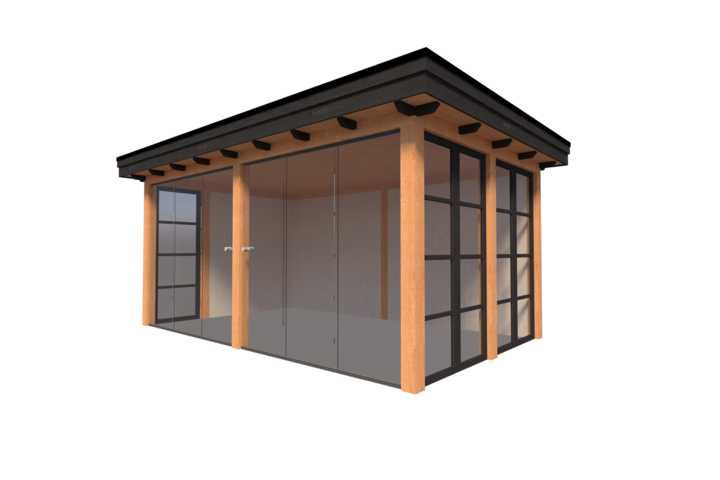 Buitenkamer veranda plat dak 500 x 300cm